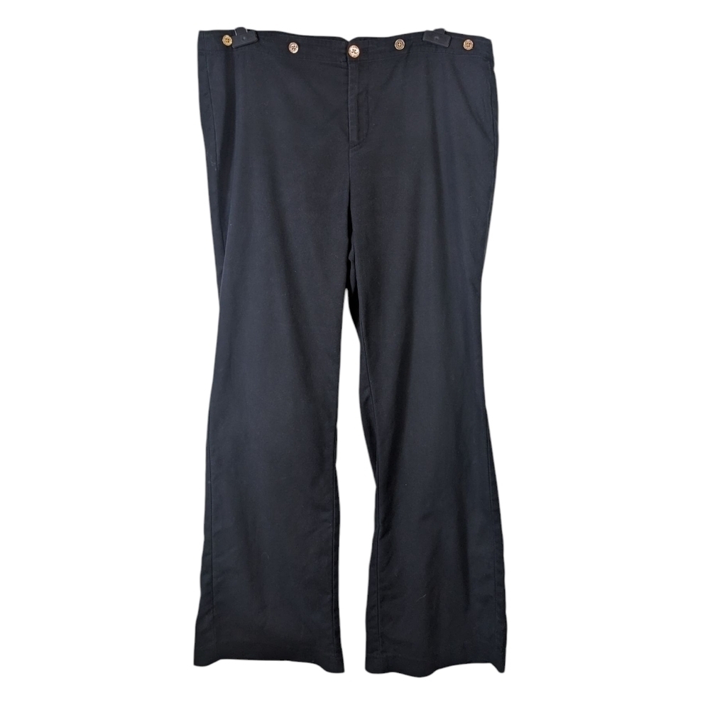 Lauren Ralph Lauren Women Black Trouser Pants In Plus Size 14W